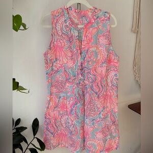 Lilly Pulitzer Pink and Blue Patterned Top